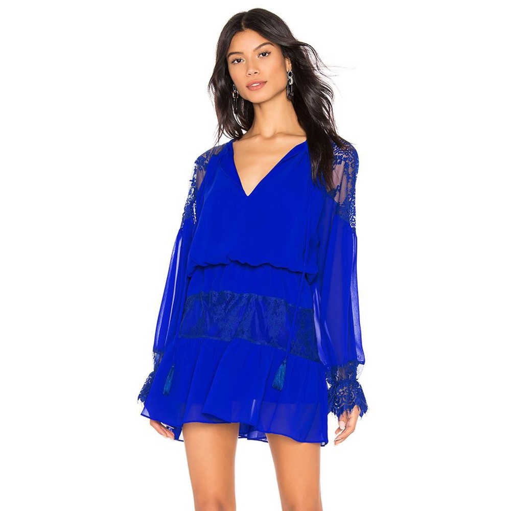Karina Grimaldi Ximena Mini Dress is Royal Blue